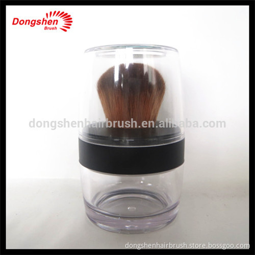 plastic bottle with brush cap,best makeup brushes,Loose Mineral Powder Jar Brush With Sifter